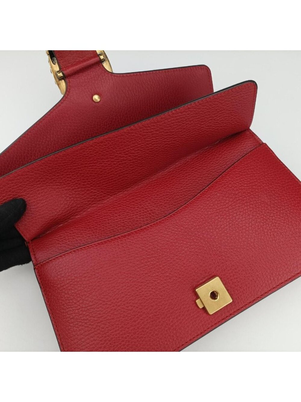 Gucci Dionysus Red Leather Shoulder Bag - Picture 15 of 16